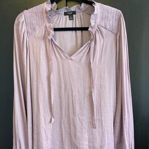 Simply Vera Wang Long Sleeve purple blouse XL